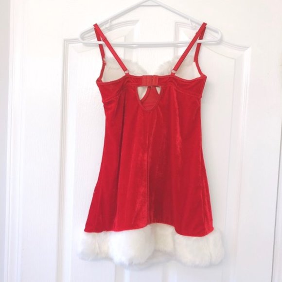 NEW La Vie En Rose Santa Dress Mini Dress Pom Pom - Picture 8 of 8